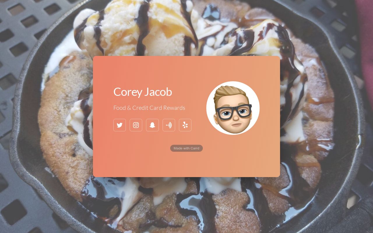 Carrd profile picture for @corey